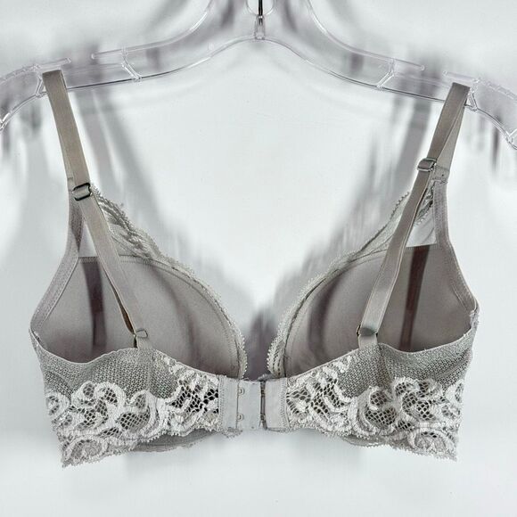 C 13 Natori gray lace Bliss Perfection Contour Underwire Bra size 32D - Picture 5 of 8